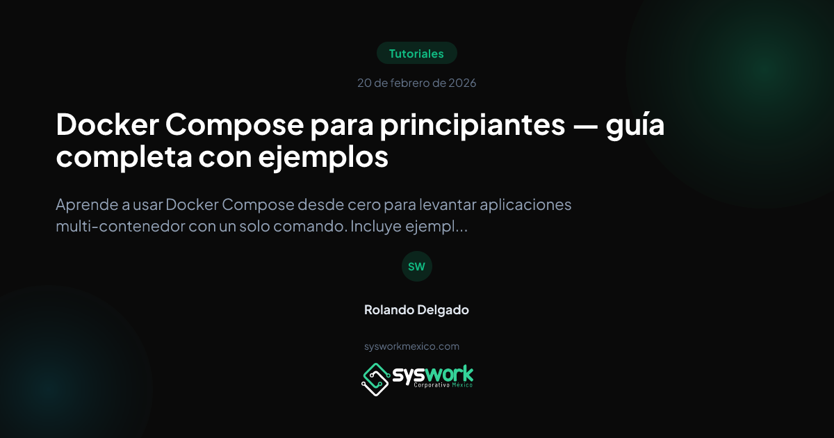 Docker Compose: guía para empezar | Syswork México