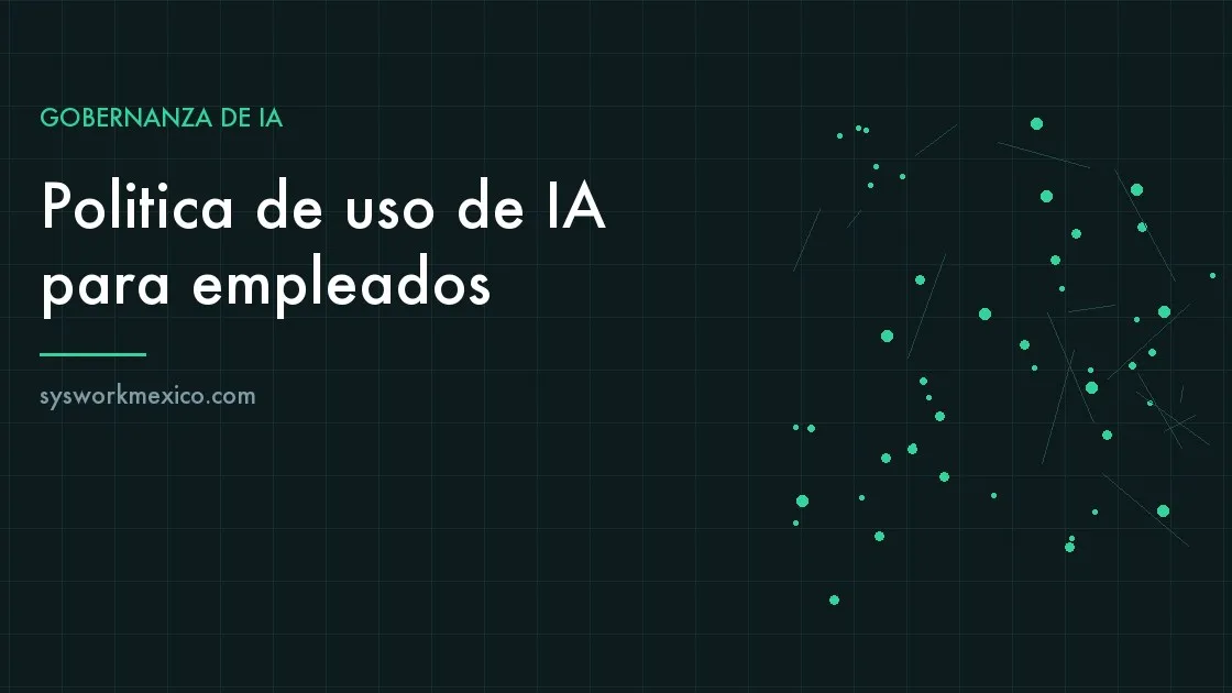 Documento de política interna sobre uso de inteligencia artificial sobre la mesa de una sala de juntas