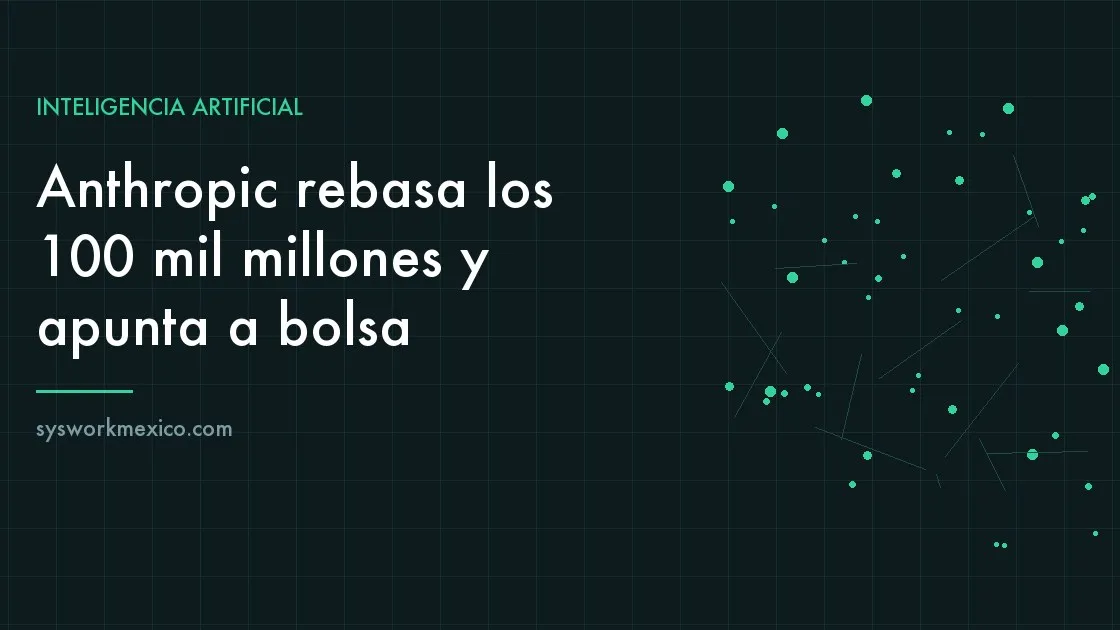 Gráfica de crecimiento de ingresos de una empresa de inteligencia artificial en una pantalla de oficina