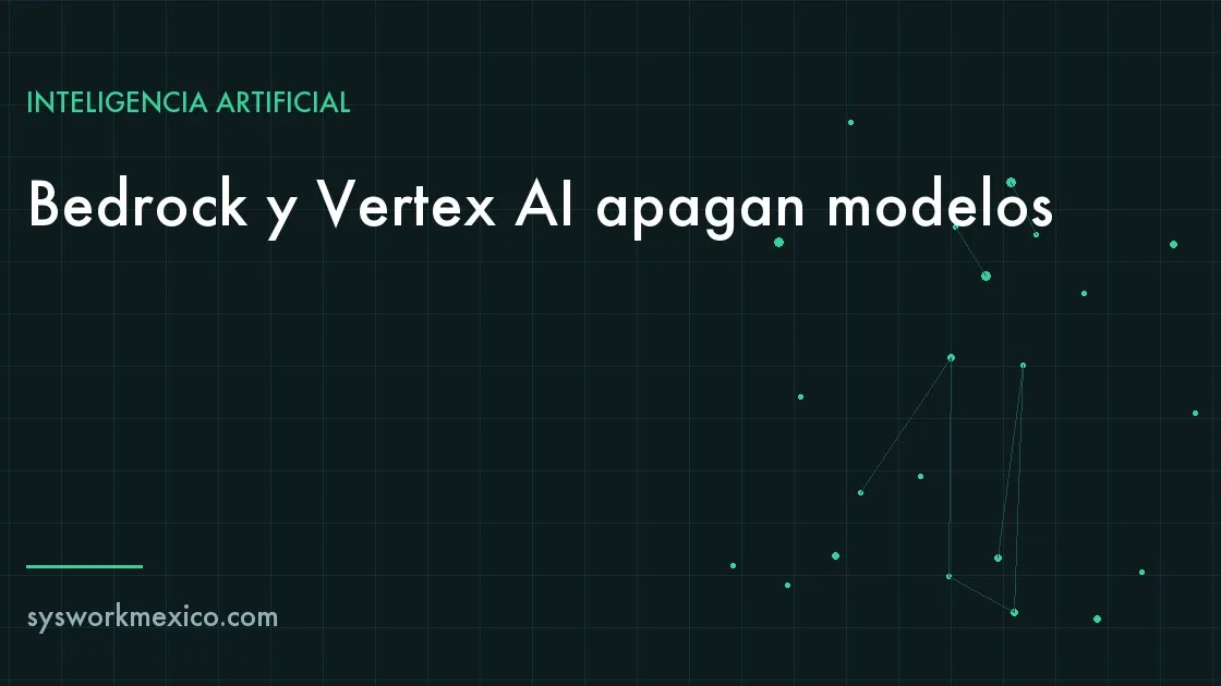 Consola de nube con una lista de modelos de inteligencia artificial marcados como obsoletos junto a un calendario de enero