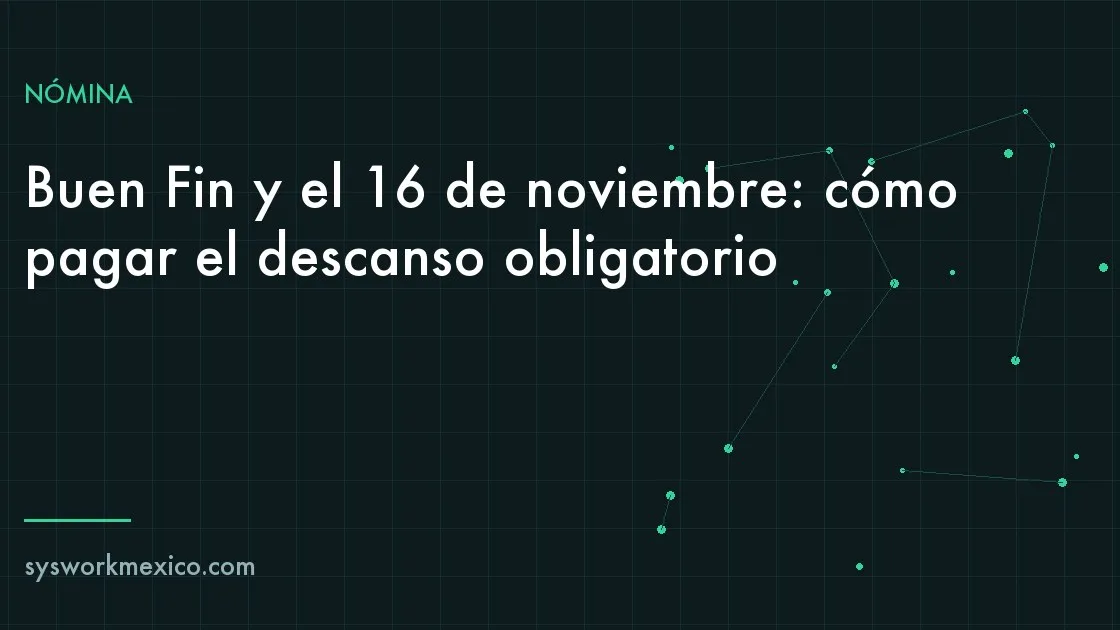 Encargada de una tienda revisando en el sistema de nómina los turnos del Buen Fin junto a un calendario con el lunes 16 de noviembre marcado