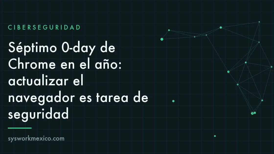 Navegador web en un equipo de oficina mostrando una actualización de seguridad pendiente