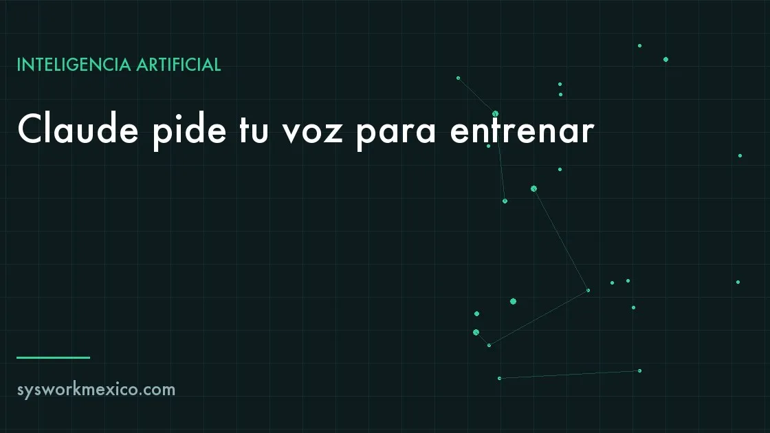 Persona dictando a un asistente de inteligencia artificial en su teléfono dentro de una oficina