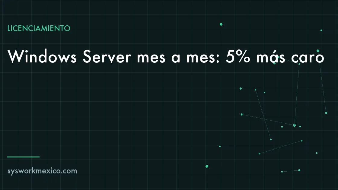 Calculadora y factura de licencias de software sobre un escritorio junto a un servidor