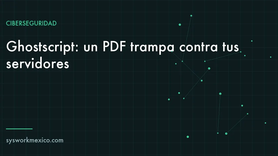 Documento PDF entrando a un servidor web con una alerta roja sobre la vista previa generada