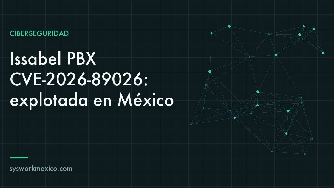Conmutador telefónico IP montado en el rack de comunicaciones de una oficina