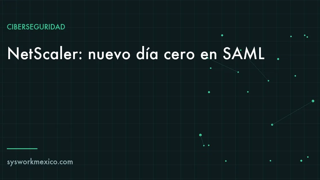 Equipo de red en un rack de centro de datos con una alerta de seguridad en la pantalla de administración