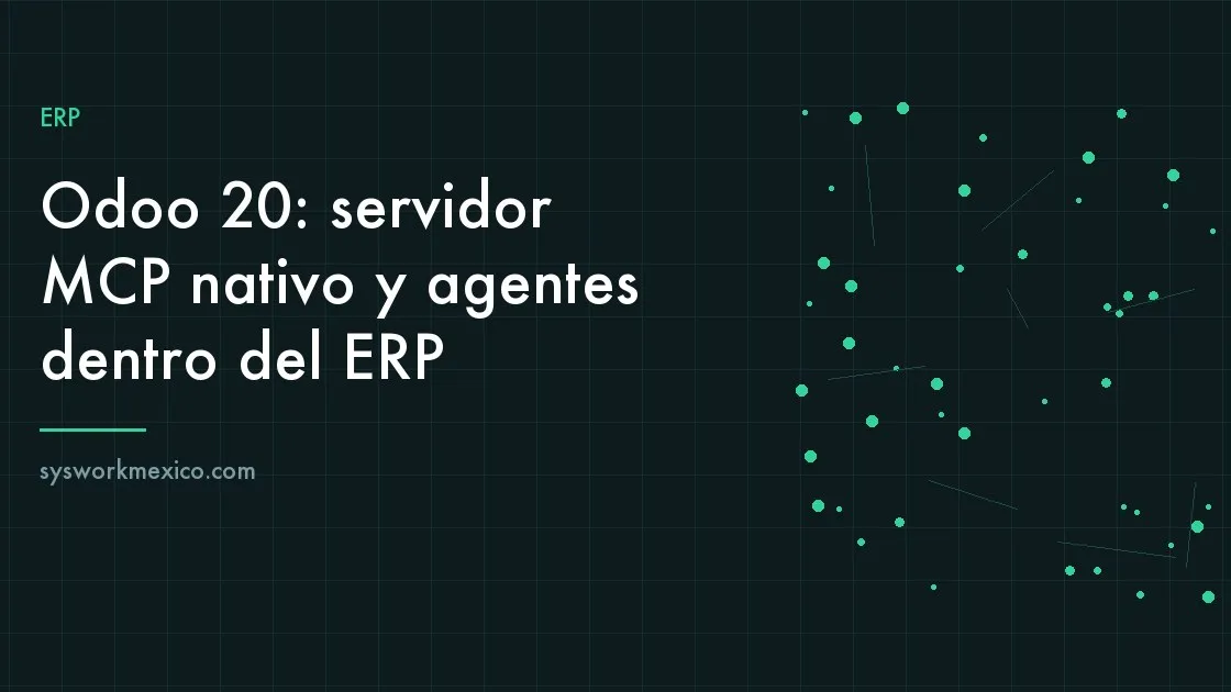 Pantalla de un ERP mostrando módulos de inventario y ventas con asistencia automatizada