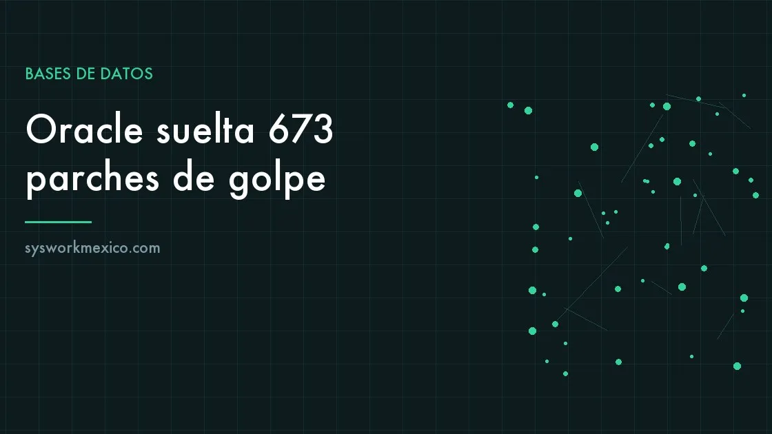 Consola de administración de una base de datos empresarial mostrando el estado de los parches aplicados