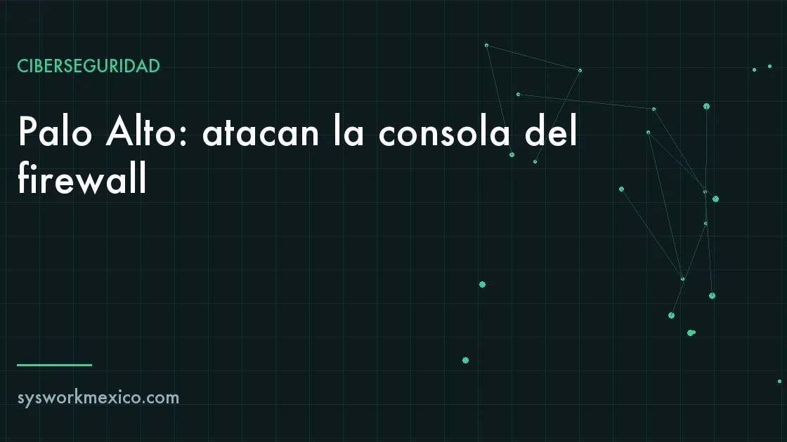 Firewall de rack con luces de estado encendidas y un candado sobrepuesto en la consola de administración