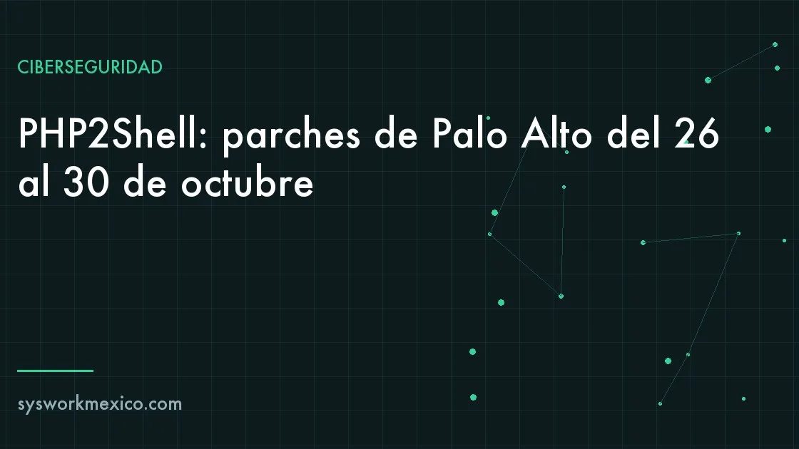Calendario de fin de octubre con los días 26 a 30 marcados junto a un firewall en un rack de oficina