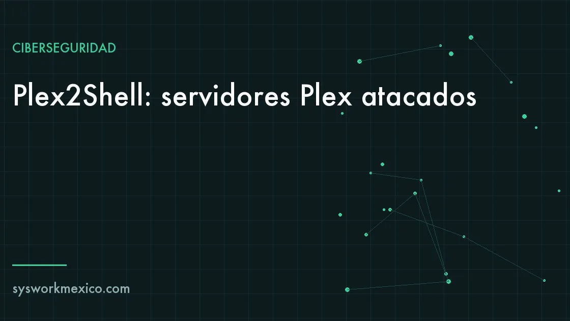 Servidor NAS de oficina con un ícono de reproducción multimedia y una alerta roja de intrusión