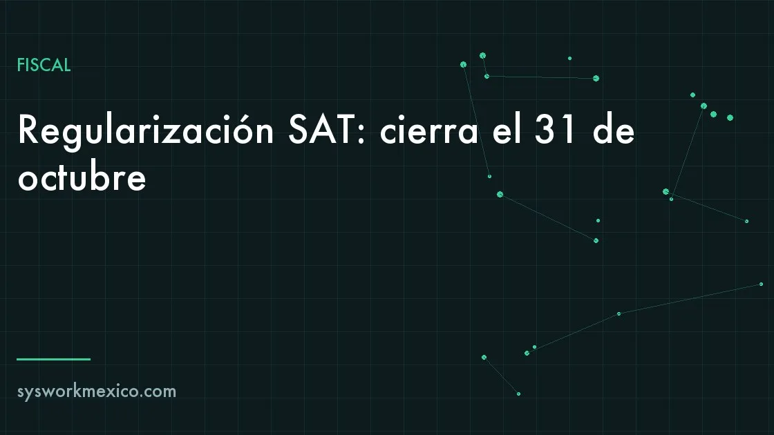 Calendario con el 31 de octubre marcado junto a un oficio del SAT y una calculadora