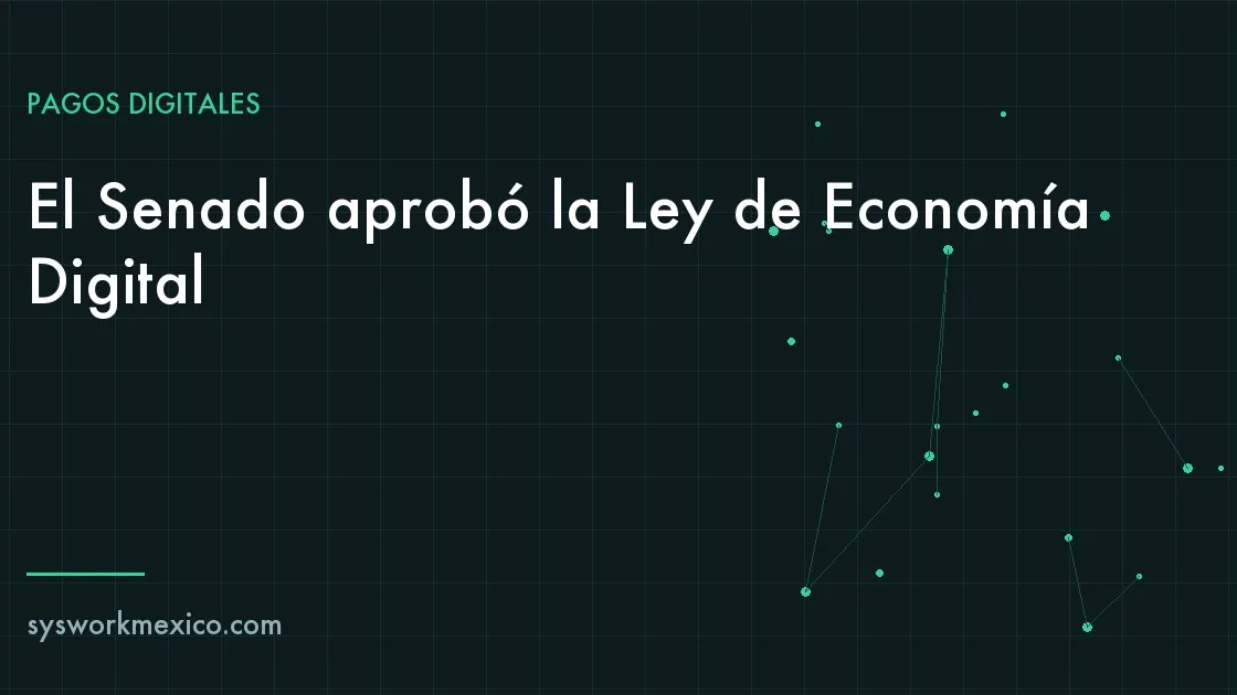 Pleno del Senado con un ícono de pago con código QR y un calendario marcando la publicación en el Diario Oficial