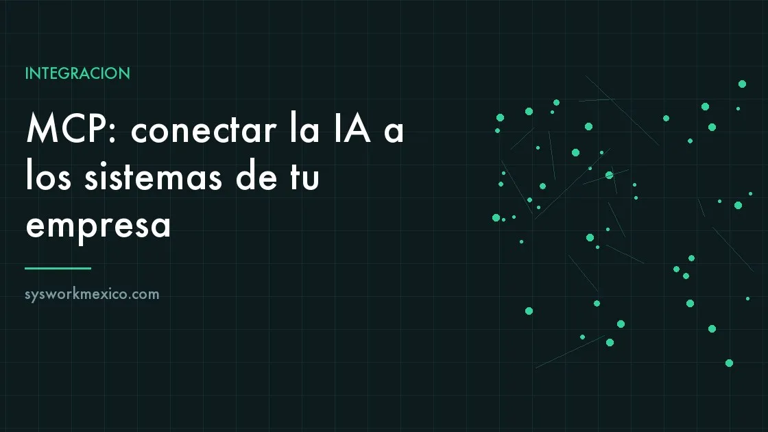 Diagrama de conexión entre un asistente de inteligencia artificial y los sistemas internos de una empresa