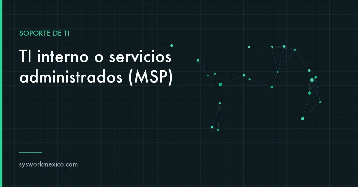 Comparación entre un equipo de sistemas interno y un proveedor de servicios administrados de tecnología