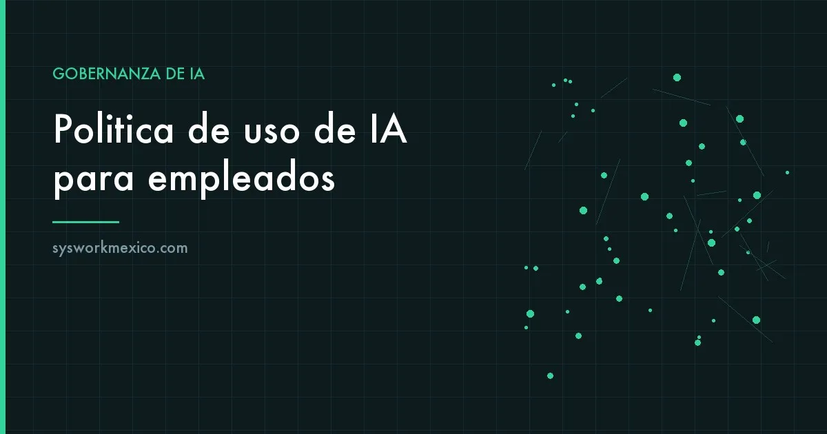 Documento de política interna sobre uso de inteligencia artificial sobre la mesa de una sala de juntas