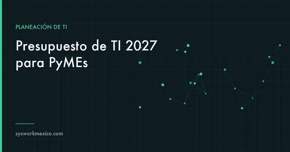 Directivos revisando el presupuesto de tecnología del próximo año sobre una mesa de juntas