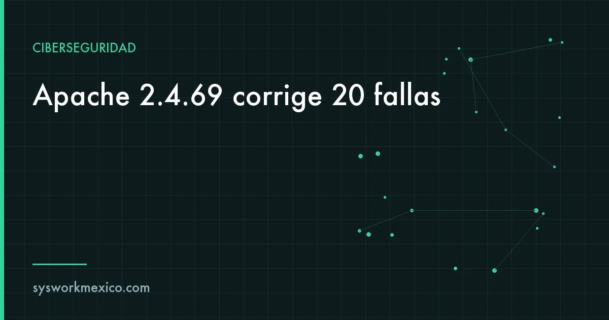 Terminal de un servidor web mostrando la versión de Apache junto a una lista de actualizaciones pendientes