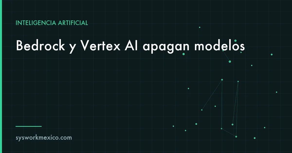 Consola de nube con una lista de modelos de inteligencia artificial marcados como obsoletos junto a un calendario de enero