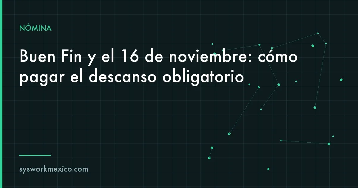 Encargada de una tienda revisando en el sistema de nómina los turnos del Buen Fin junto a un calendario con el lunes 16 de noviembre marcado
