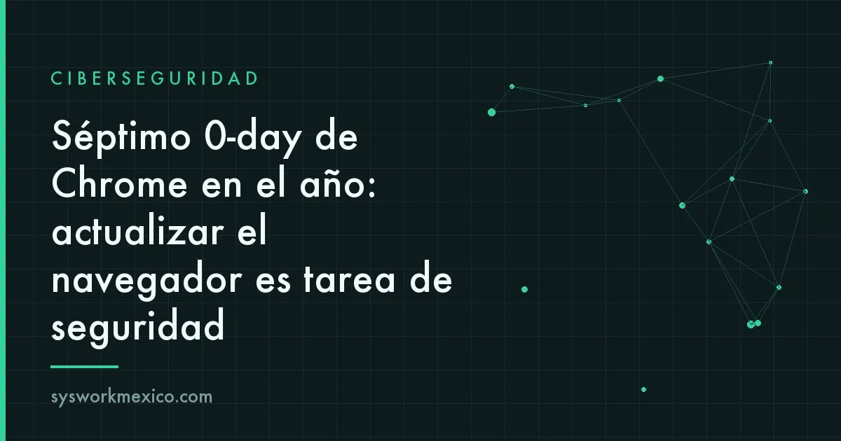 Navegador web en un equipo de oficina mostrando una actualización de seguridad pendiente