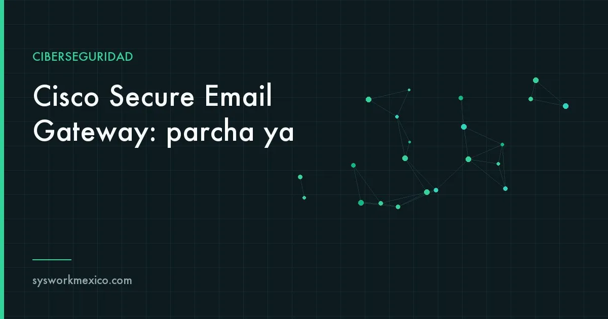 Servidor de correo corporativo bajo alerta de seguridad en una sala de equipos