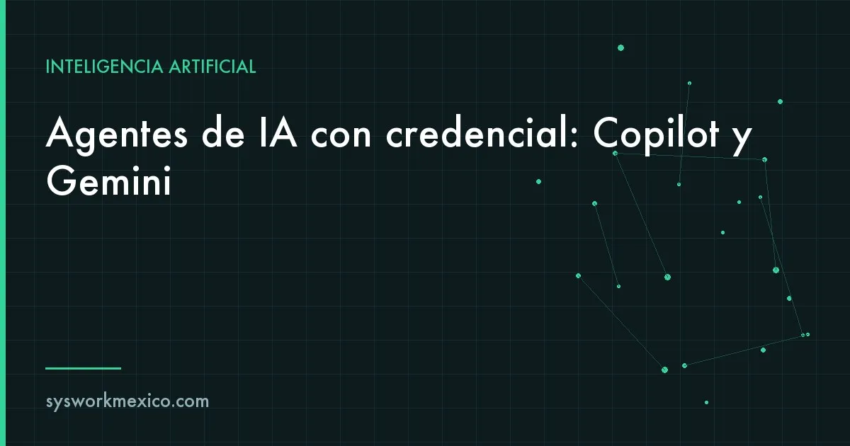 Panel de administración con un interruptor de permisos para agentes de IA junto a una credencial de empleado digital