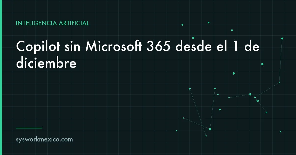 Laptop con el asistente Copilot abierto junto a un calendario marcado en el 1 de diciembre y una lista de licencias