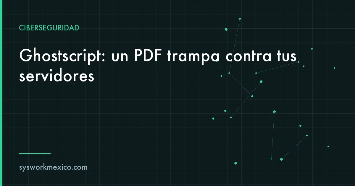Documento PDF entrando a un servidor web con una alerta roja sobre la vista previa generada