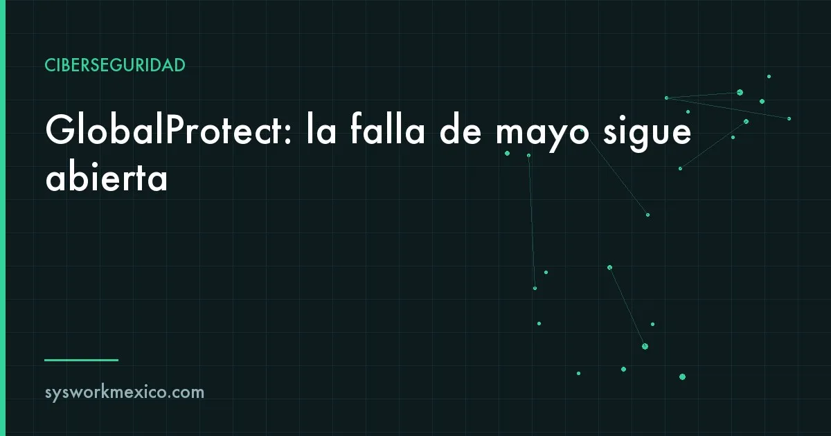 Firewall con un túnel VPN abierto y un candado roto que deja pasar a un intruso a la red interna