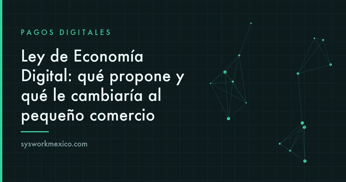 Mostrador de un pequeño comercio mexicano cobrando con medios de pago electrónicos