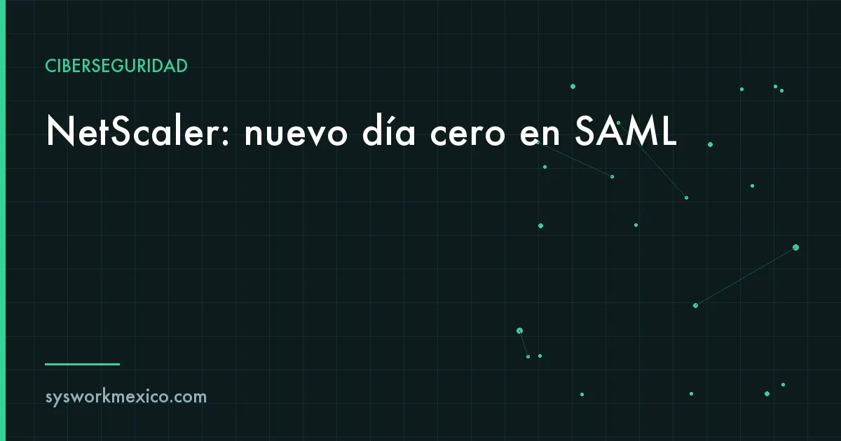 Equipo de red en un rack de centro de datos con una alerta de seguridad en la pantalla de administración