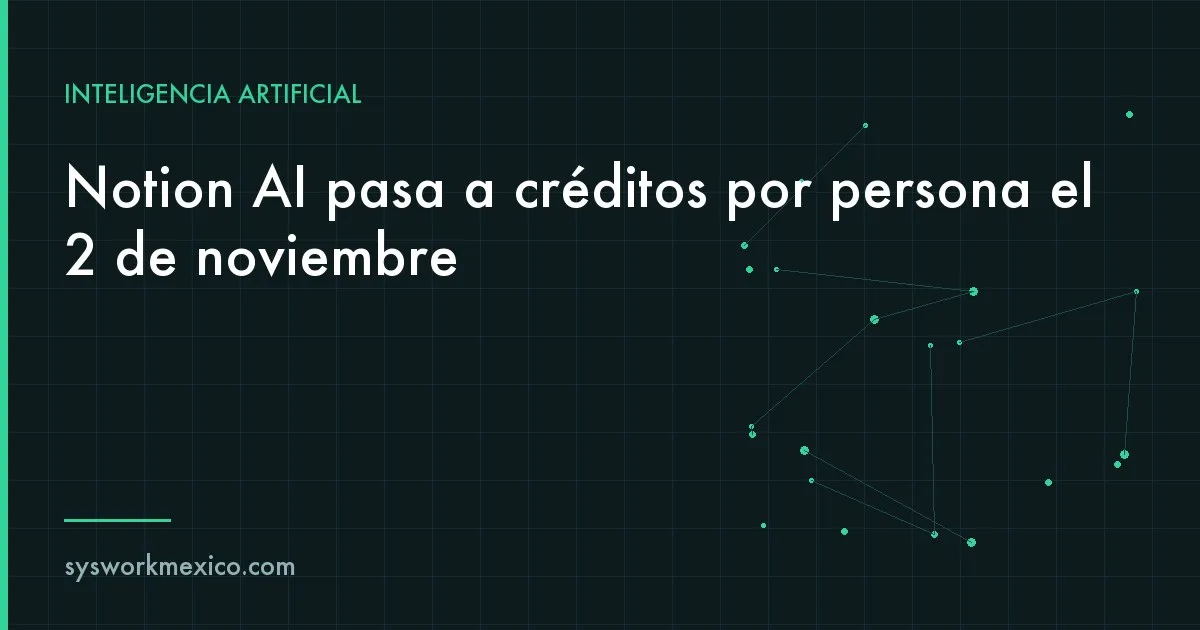 Coordinadora de operaciones revisando en la configuración de Notion el consumo de créditos de IA de su equipo