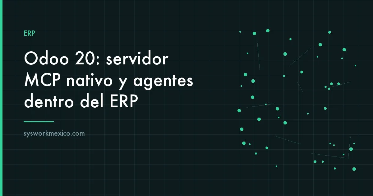Pantalla de un ERP mostrando módulos de inventario y ventas con asistencia automatizada