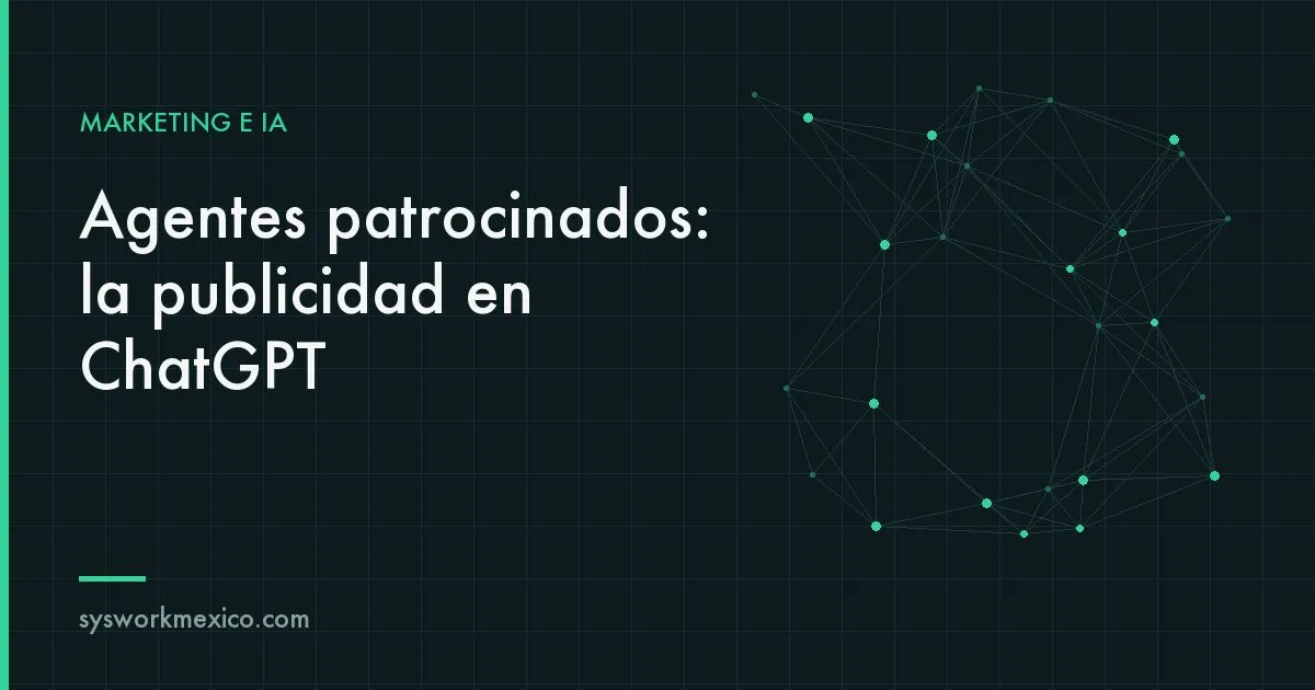 Conversación de chat mostrando una respuesta patrocinada claramente etiquetada junto a productos