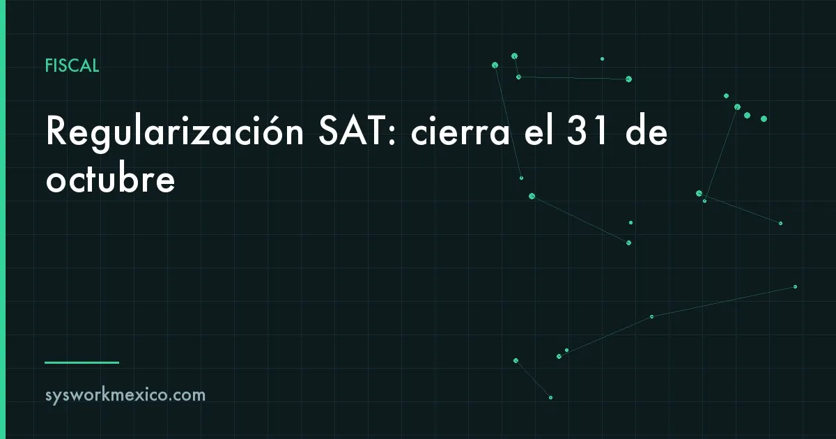 Calendario con el 31 de octubre marcado junto a un oficio del SAT y una calculadora