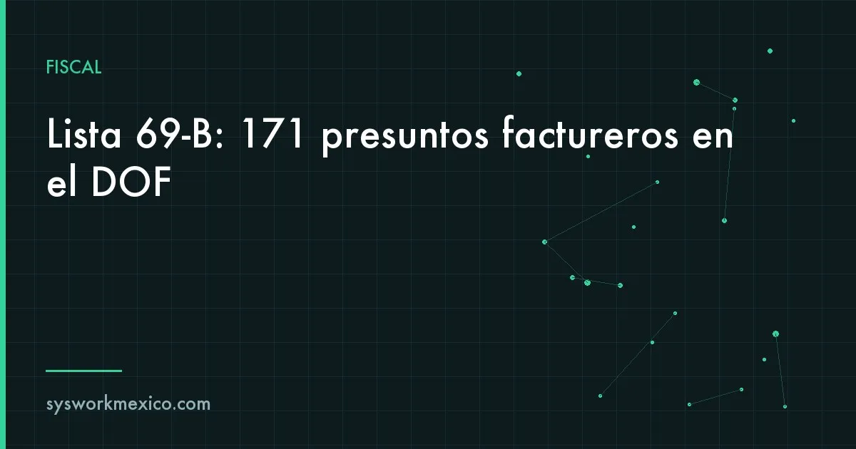 Pantalla con una lista de RFC resaltados junto a una pila de facturas en el escritorio de una contadora