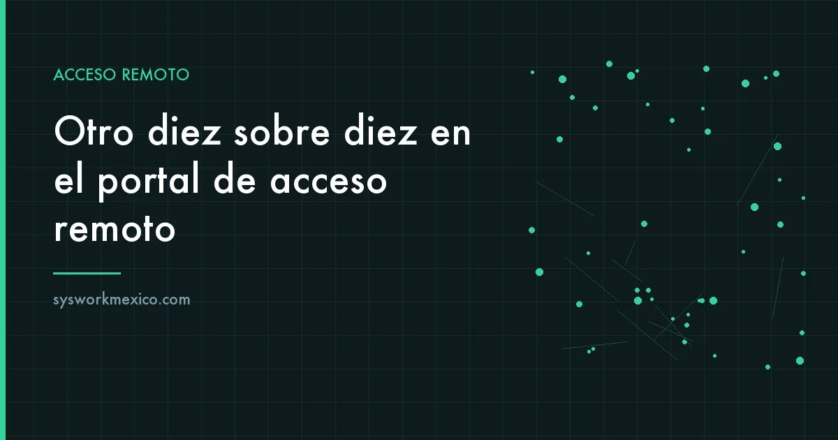 Equipo de acceso remoto instalado en el rack de comunicaciones de una empresa