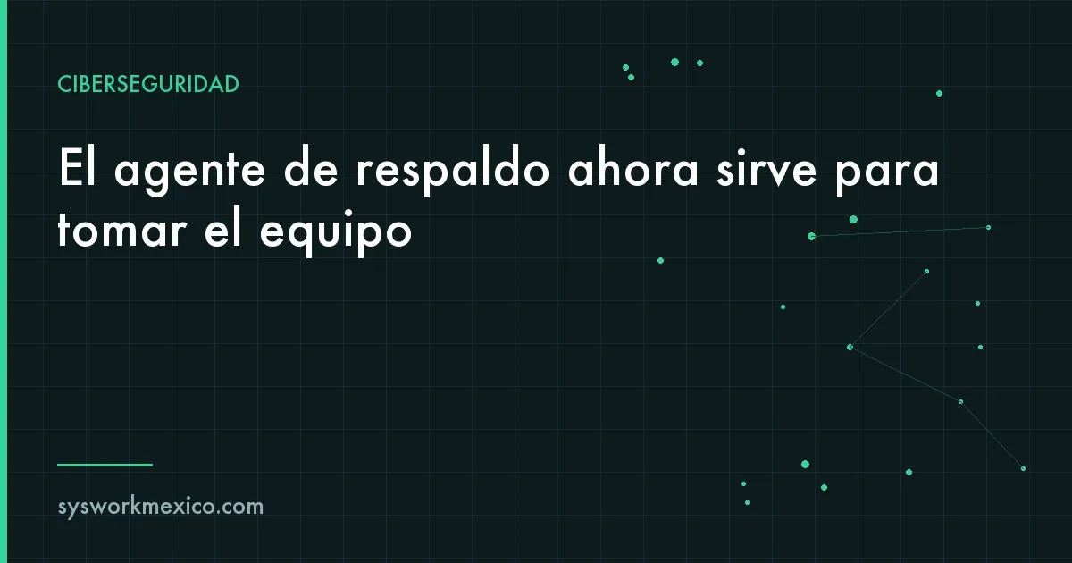 Consola de respaldos mostrando trabajos programados en equipos de escritorio