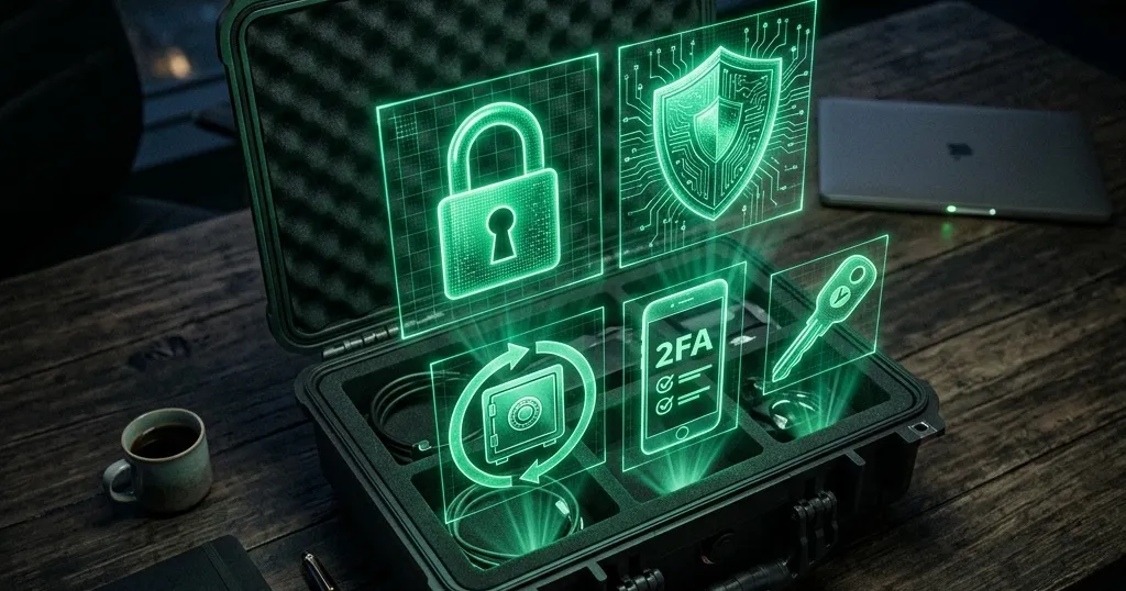 Kit de ciberseguridad esencial para un negocio: gestor de contraseñas, antivirus, respaldo y autenticación