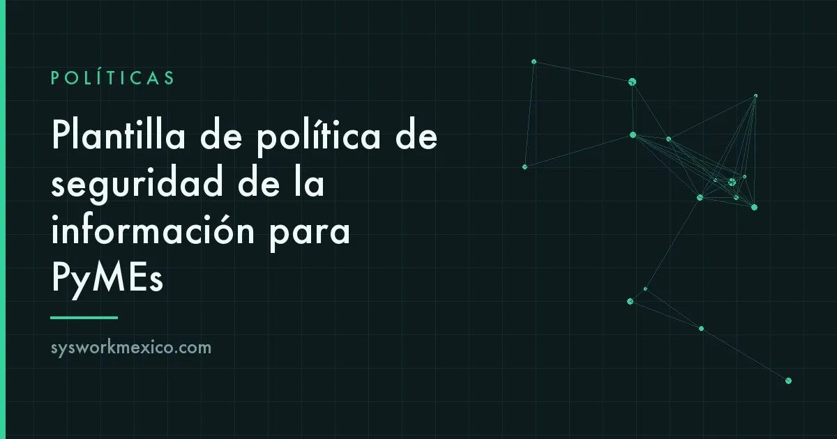 Documento de política de seguridad de la información sobre el escritorio de una oficina