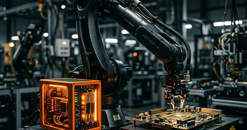 Ilustración conceptual del edge computing aplicado a la manufactura