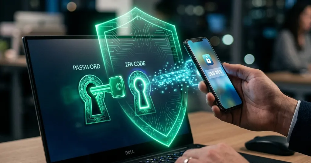 Segunda llave de verificación en el teléfono blindando el acceso a las cuentas de un negocio