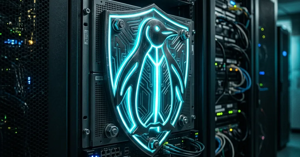 Ilustración conceptual del hardening de servidores Linux para mayor seguridad