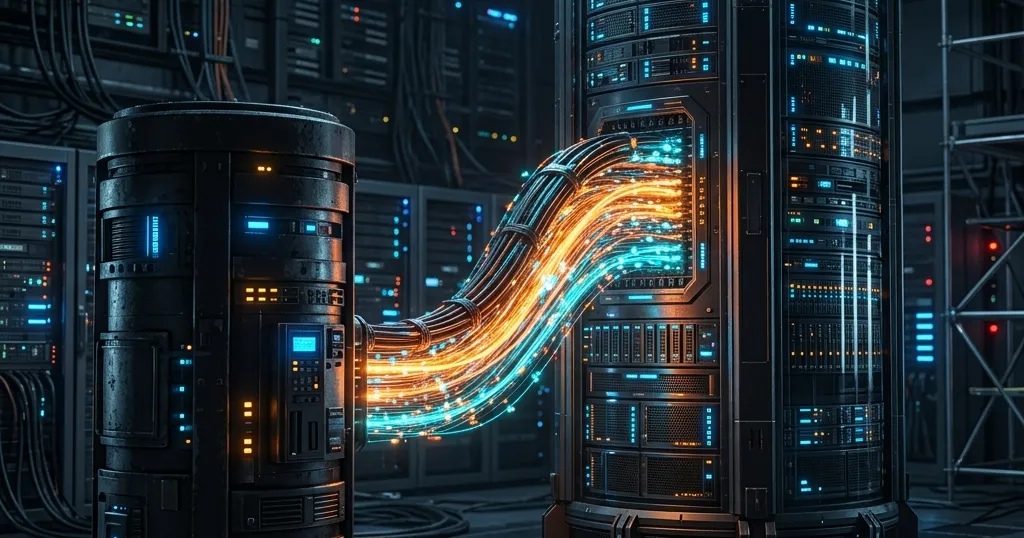 Diagrama conceptual de la migración de datos de MySQL a PostgreSQL