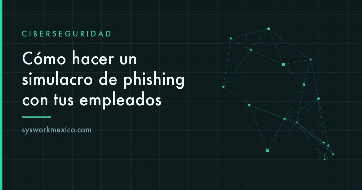Bandeja de correo corporativa con un mensaje de prueba de phishing marcado durante un simulacro interno