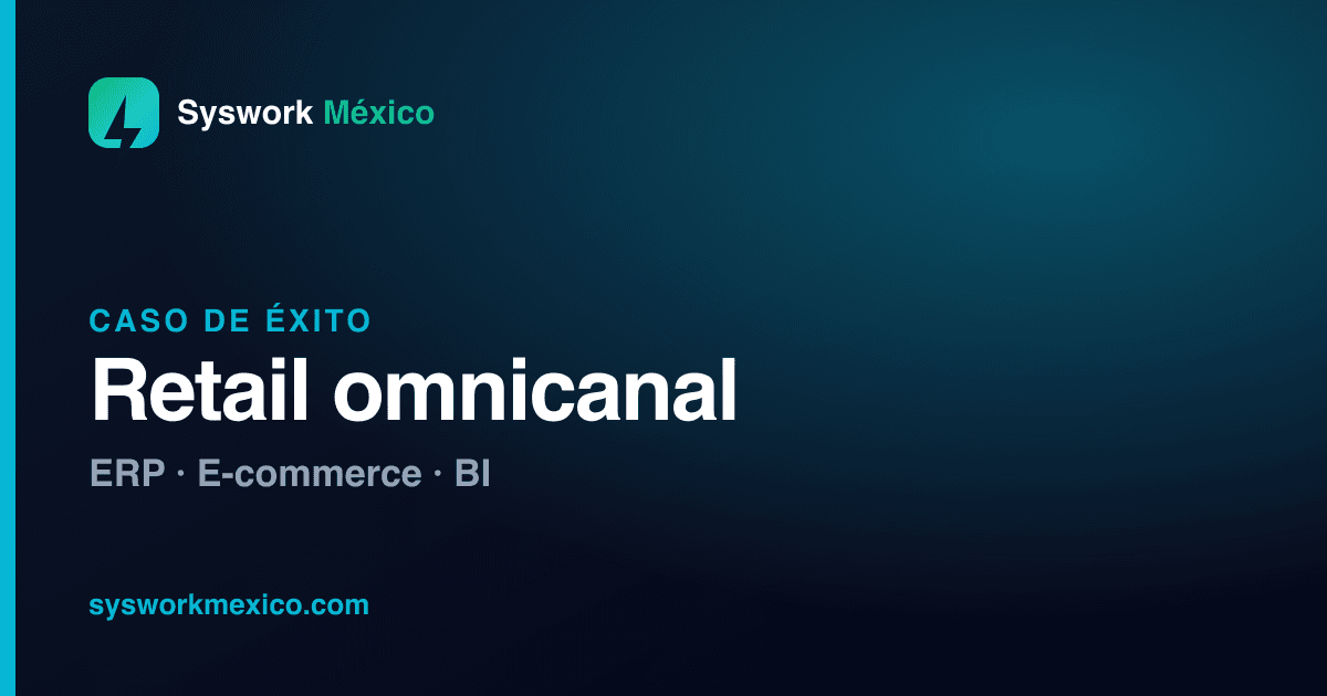 Diagrama conceptual de integración omnicanal con BI en una cadena de retail