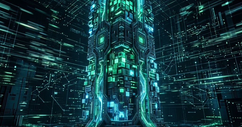 Ilustración conceptual de tecnología para gobierno y sector público