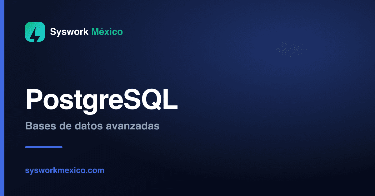 Ilustración de una base de datos PostgreSQL en un entorno empresarial